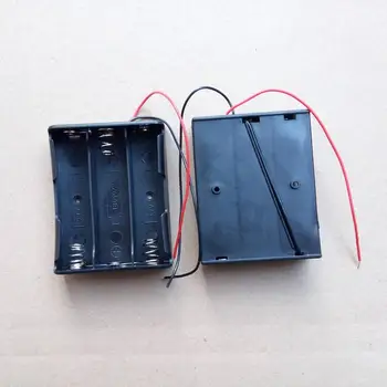 

3 x 18650 Battery Charging Box Plastic Lithium Battery Case Container Clip Storage Holder With Wire Lead