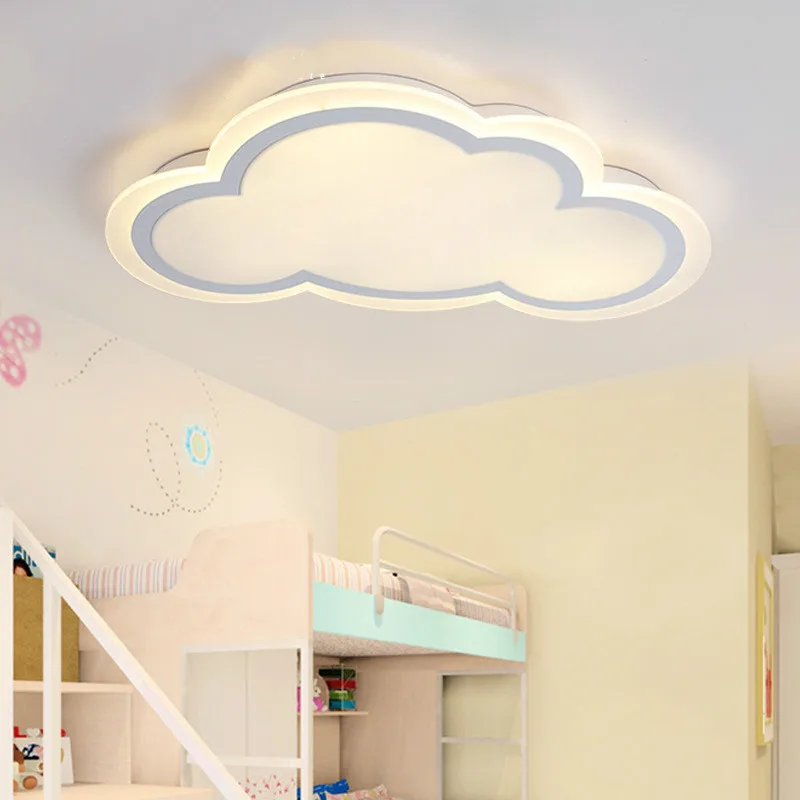 

Modern minimalist ultra-thin cloud acrylic led ceiling light creative personality white iron children room lighting AC110-240V