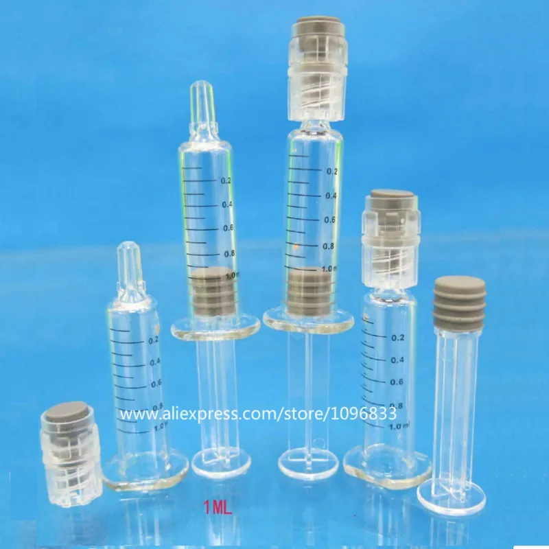 Seringa com Tubo Garrafa de Plástico de Embalagens de Cosméticos Recipiente de Embalagem Vazio Stoste Graduado Escala Garrafa Líquido Essência 1 ml 4 Embalagens De Cosméticos Recipiente de Embalagem Líquido Essência