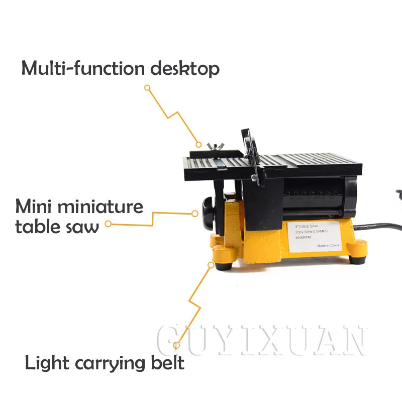 Настольная мини-пила ручной работы, деревообрабатывающая модель, электрический инструмент для полировки, режущий инструмент из алюминиевого сплава, дисковая пила 110 В/220 В