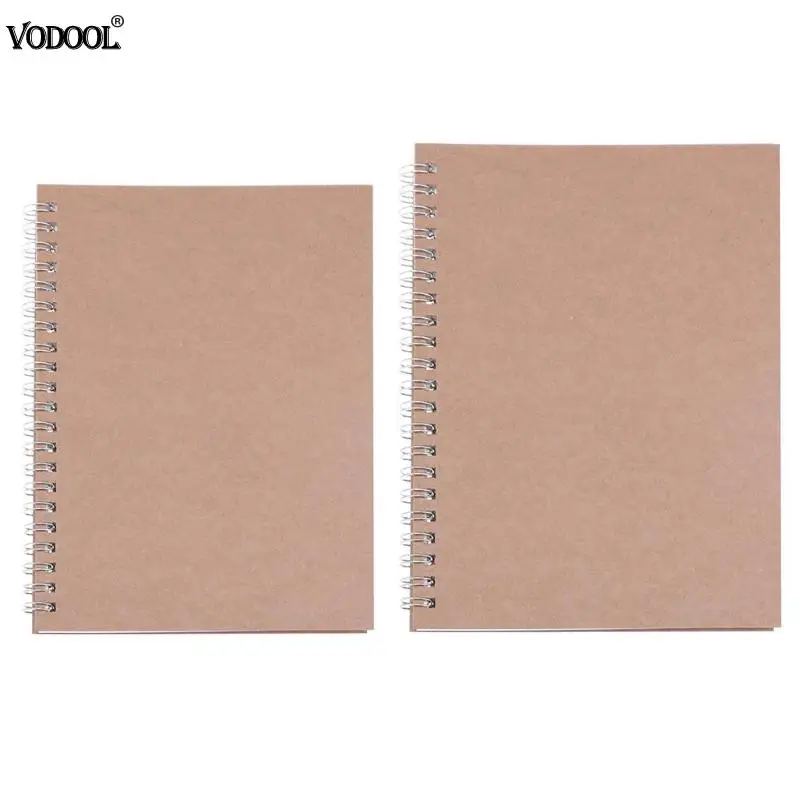 

50 sheet Retro Spiral Coil Grid Sketchbook Notebook Diary Journal Student Note Pad Memo Office School Student Supplies Gift