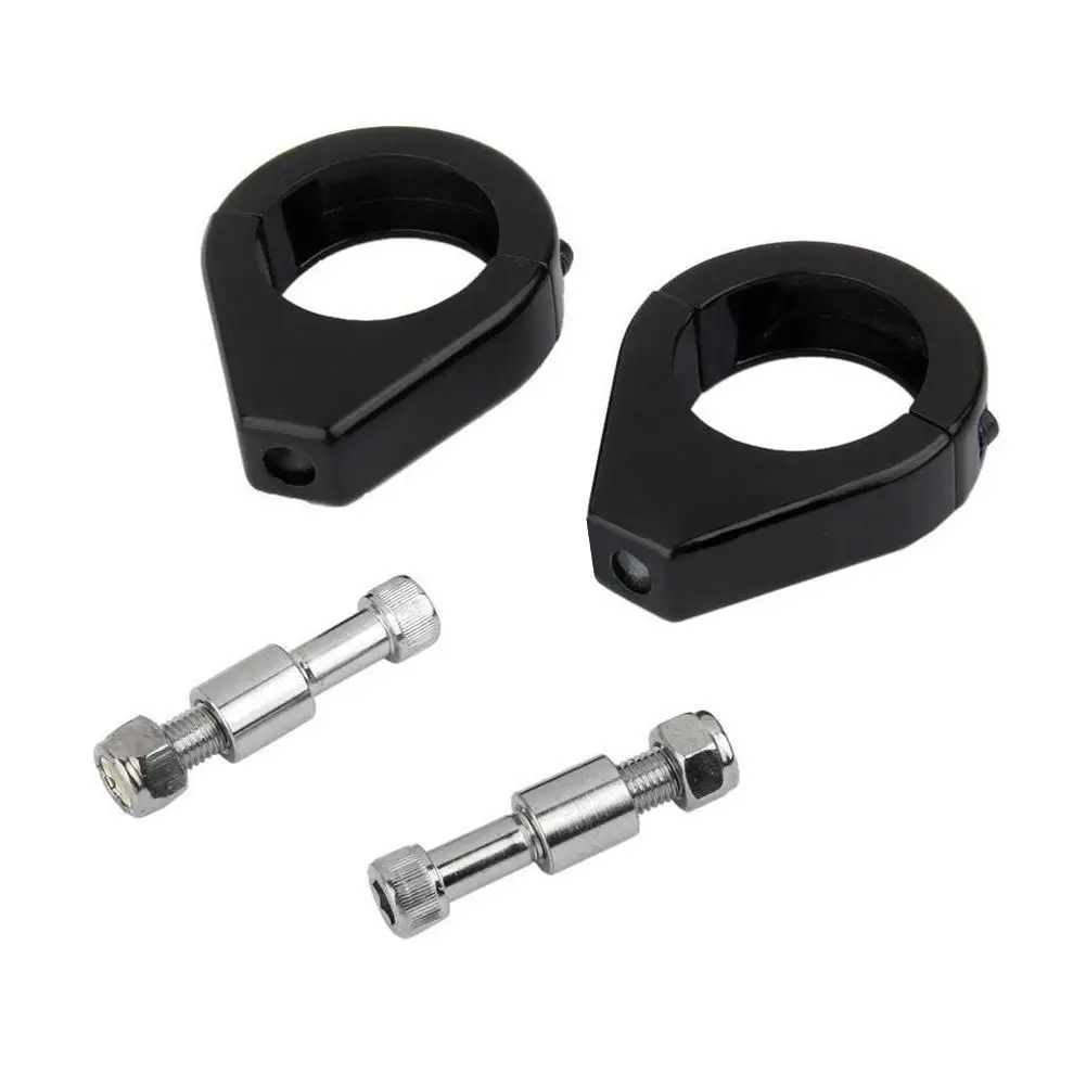 

2Pcs 38mm Turn Signal Mount Bracket Fork Tubes Relocation Clamp Kit for Harley