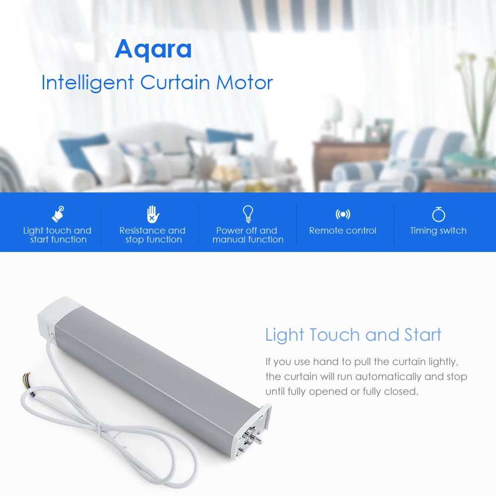 Aqara Smart Home Curtain Motor Intelligent Zigbee Wifi For xiaomi Smart Device Via Mi Home APP Wire