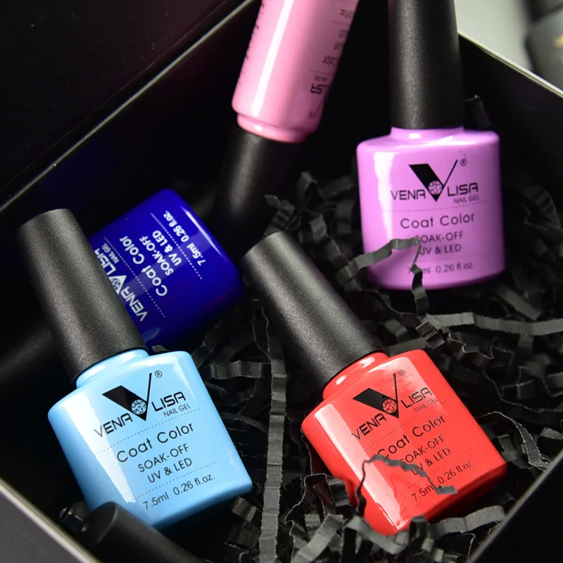#61508 Venalisa 60 colores de Gel de Color un conjunto que incluye Base/Gel superior profesional de Arte de uñas Gel hermoso largo -esmalte de Gel duradero