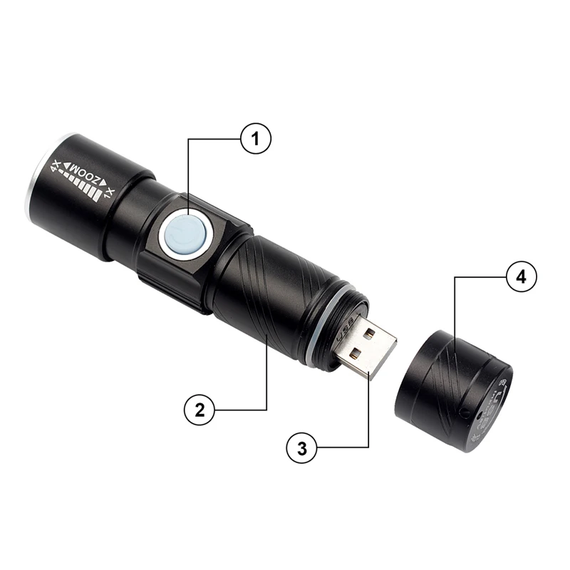 Cheap Rechargeable Bicycle Light XML T6 LED Light Waterproof Bike Front Lamp Cycling Zoomable Torch Flashlight Headlight Ultra-Bright 11