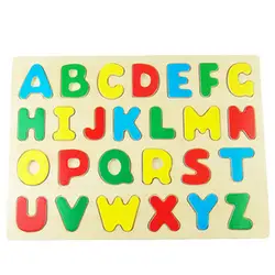 English alphabet Jigsaw Kids Wooden Educational Toys for Children Baby Intelligence jouets pour enfants Toys Toy 3D Puzzle развивающие игрушки для детей W137