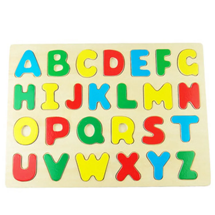 

English alphabet Jigsaw Kids Wooden Educational Toys for Children Baby Intelligence jouets pour enfants Toys Toy 3D Puzzle W137
