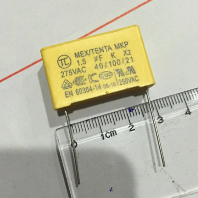 20 шт./лот X2 предохранительный конденсатор 275VAC 1 5 мкФ Pin 27 мм|x2 safety capacitor|safety