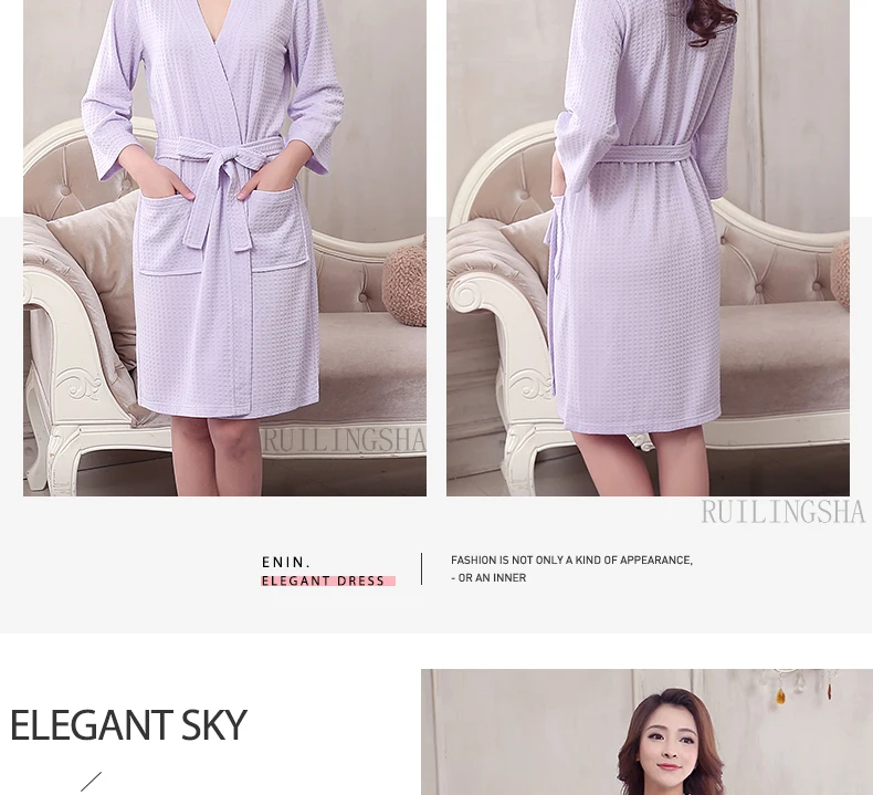 On Sale Lovers Summer Suck Water Kimono Bath Robe Men Plus Size Sexy Waffle Bathrobe Mens Dressing Gown Male Lounge Robes mens pajama pants