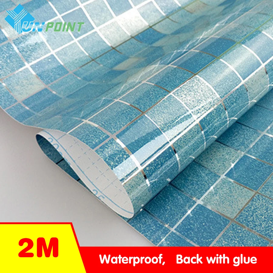 Kitchen Anti-oil Wall Sticker Mosaic Vinyl Stickers Muraux Bathroom Tile Waterproof Decorative Film Furniture PVC Stickers Decor