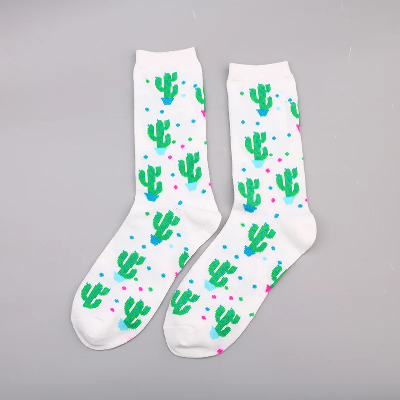 Модные счастливые носки, хлопковые мягкие носки, красивые носки для женщин, девушек, Харадзюку, щенка, кота, художественные короткие носки - Цвет: Белый