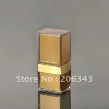 15 мл Золотой квадратной формы пресс-насос лосьон. эмазия бутылка, косметический контейнер, пресс-насос бутылка, косметическая бутылка