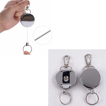 

New 2019 Recoil Sporty Retractable Alarm Bag Hook Hanger Holder Anti Lost Yoyo Ski Pass ID Card