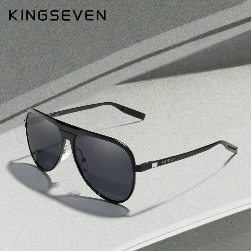 

KINGSEVEN Full Frame Aluminum Magnesium Male Sunglasses Men 100% Polarized Sun glasses Women UV400 Oculos de sol