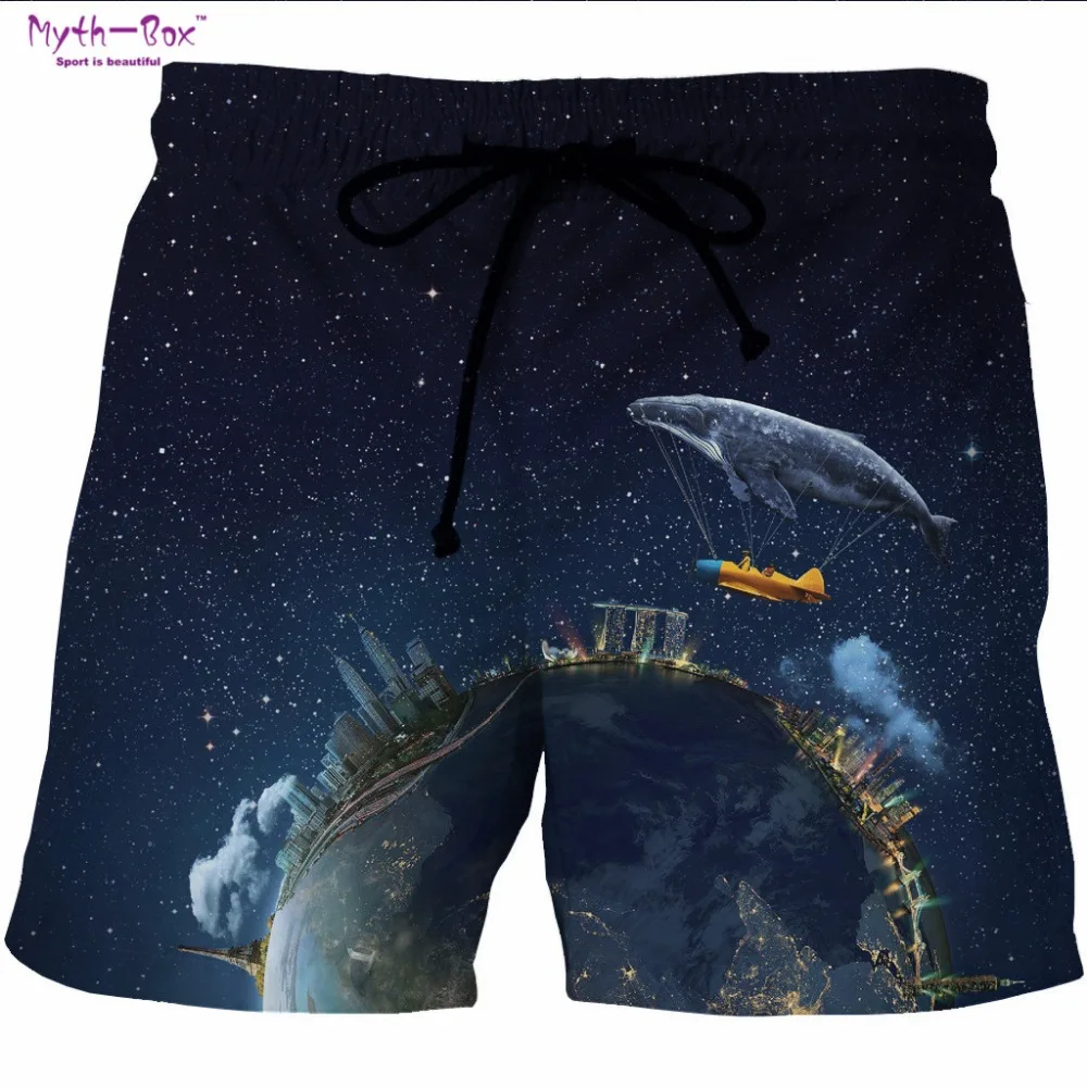 Summer Man's Beach Shorts Water Sports S-6XL Gym Pant Space Print Galaxy Surfing Short Swimsuit Male Swiming Surf Board Feminino football board soccer for sports useful coaches competition game writing match an fittings