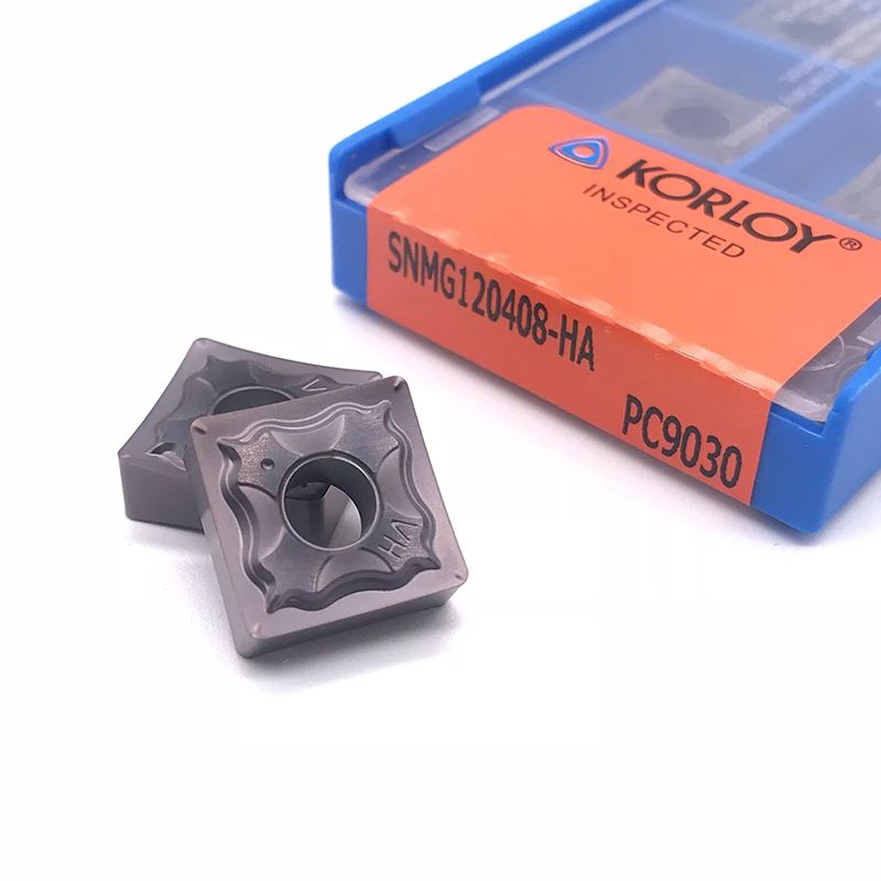 

Korloy Original high quality SNMG120404 SNMG120408 HA PC9030 External Turning tool carbide insert cutter for stainless steel