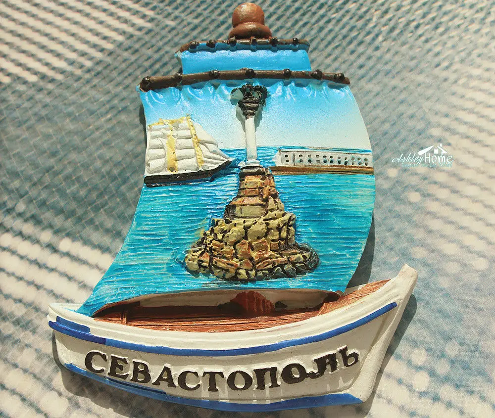 Sevastopol Крым Сувенир 3D Смола магнит на холодильник парусный корабль в виде корабля