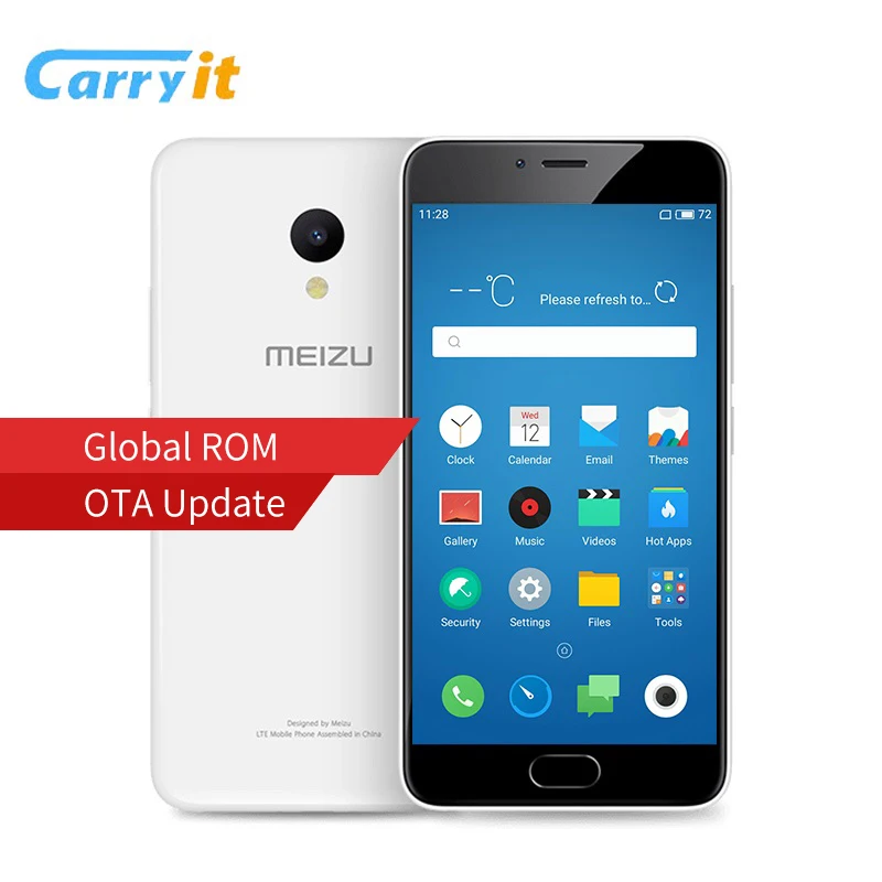 Original Meizu M5 32GB 3GB Global ROM OTA Mobile Phone MTK MT6750 8-Core 5.2&quot 1280 x 720 13.0MP Cellular Fingerprint Dual SIM |