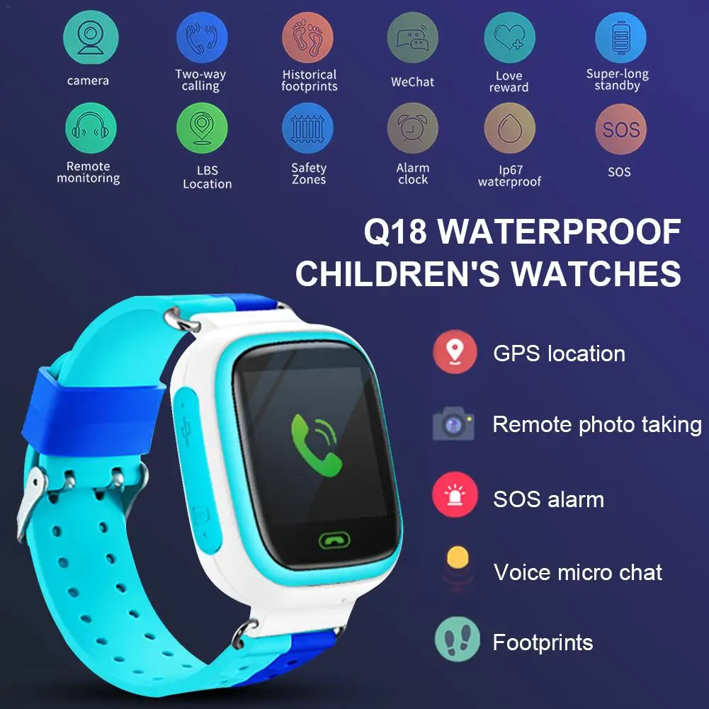 

Kid Sport Watch LBS Positioning Children Smart Watch SOS Call Location Device Tracker Kids Safe Anti-Lost Monitor Watch