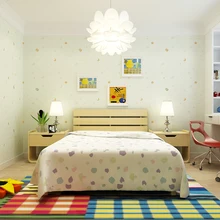 Cartoon Children's Room Non-woven Wallpaper Star Cloud Green Simple Warm Pink Boy Girl Bedroom Wall Paper Roll children s room wallpaper boy bedroom lovely warm cartoon girl princess room pure paper environmental protection star wall paper