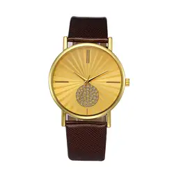 Модные часы Для женщин часы Горячая Красивая 2018 темперамент комфортно циферблат кожаный ремешок элегантные кварцевые наручные часы Reloj Mujer
