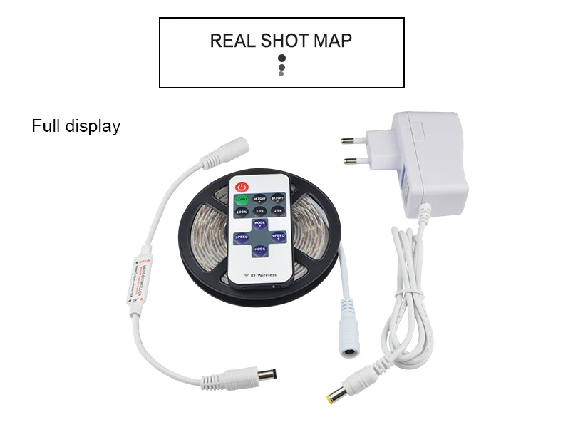 С регулируемой яркостью Светодиодные ленты светильник 12V Лента для шкафа Кухня Спальня украшения лампа с РФ Диммер Управление 110V 220V м, 1 м, 2 м, 3 м, 4 м, 5 м