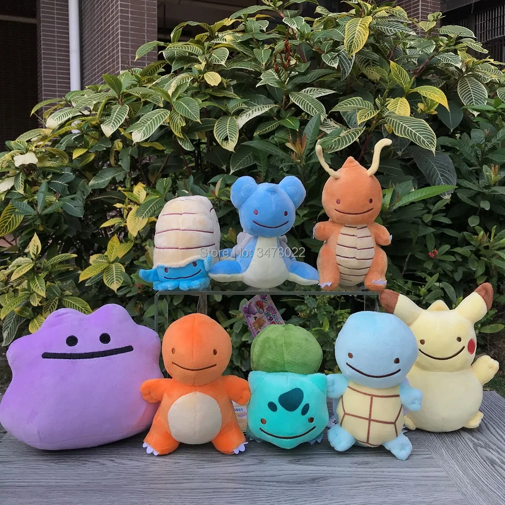 Allstar коллекция Ditto Lapras Dragonite Пикачу Omanyte Squirtle Charmander Bulbasaur плюшевые игрушки мягкие игрушки мультфильм кукла