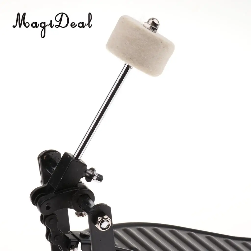 Aluminium Alloy Single Spring Bass Drum Pedal Adjustable Stroke with Drum Wool Beater For Percussion Replacement Accessories