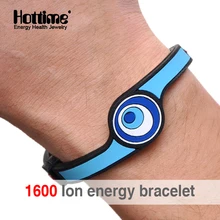 Hottime 1600 ионная энергия экологичный силикон браслет браслеты с голограммой Мощность полосы энергия баланса силиконовый браслет-повязка для Для мужчин