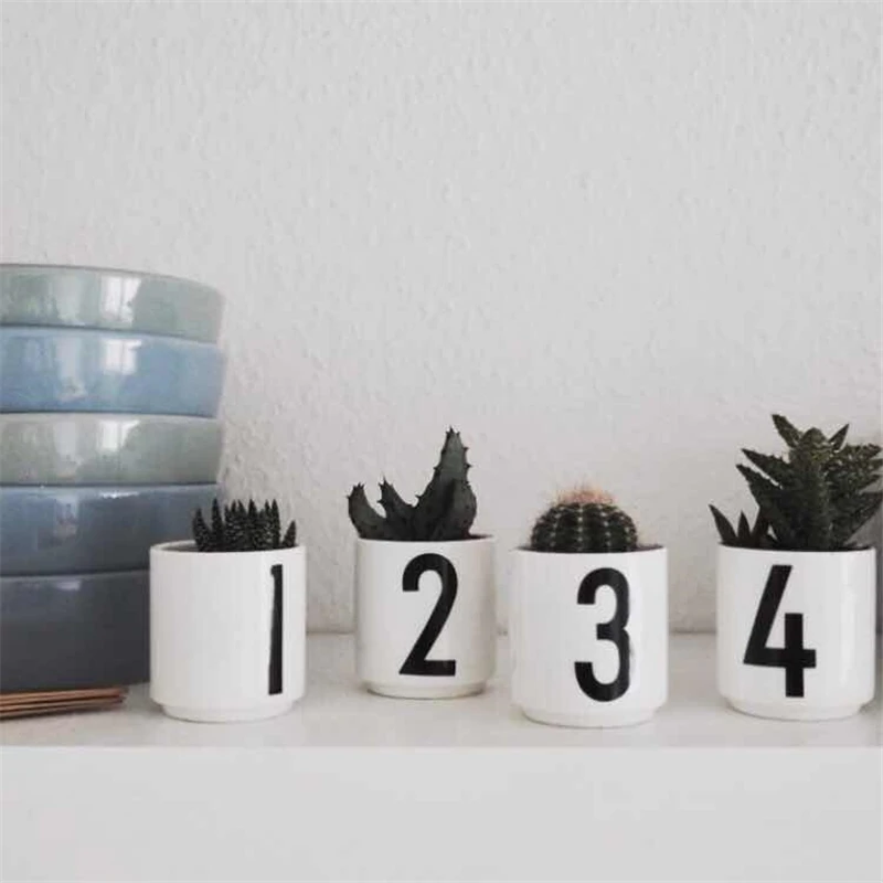 

Ins Style Portable Plastic Tea Cups Eco-Friendly Wheat Straw Cup Coffee Tea Milk Drink Cup digital 0-9 Cup for children HY