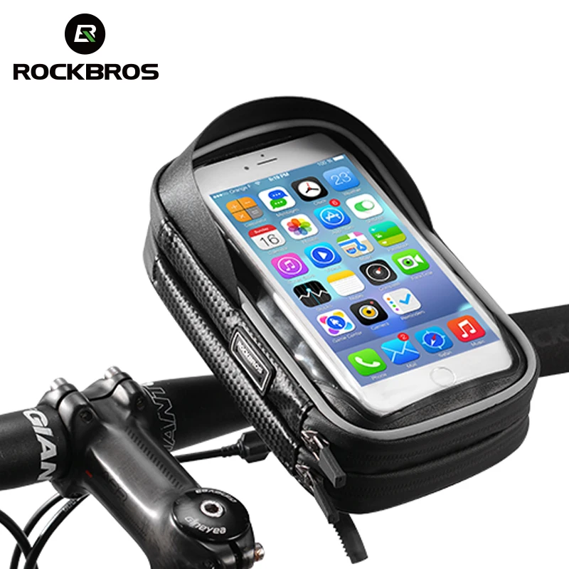 Cloud Bike Frame Bag Color : Red, Size : 5.7 inches Bicycle Phone Mount Cycling Front Top Tube Pouch Frame Phone Holder Bag Pannier