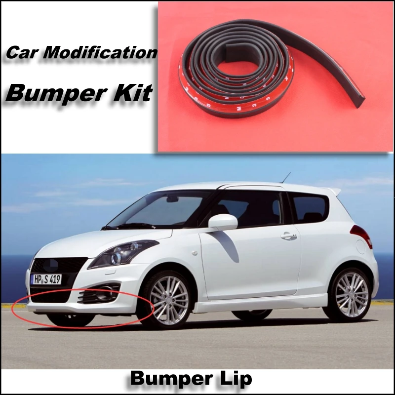 For Suzuki Swift / Swift+ For Car Front Spoiler Skirt Bumper Kit Deflector Lips Car Scratch