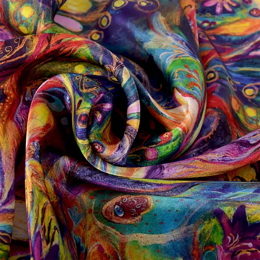 Wholesale oTky6 [BYSIFA] New Luxury Pure Silk Scarf Shawl Women Spring Autumn Long Scarves Ladies Brand 100% Silk Neck Scarf Foulard 175*52cm