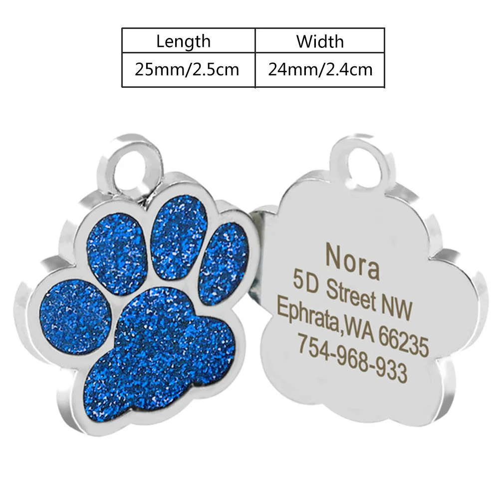 Personalized Dog ID Tags Engraved Metal Tag for Small Dogs Name Collar for Cat Puppy Pet Accessories Customized Name Tags 