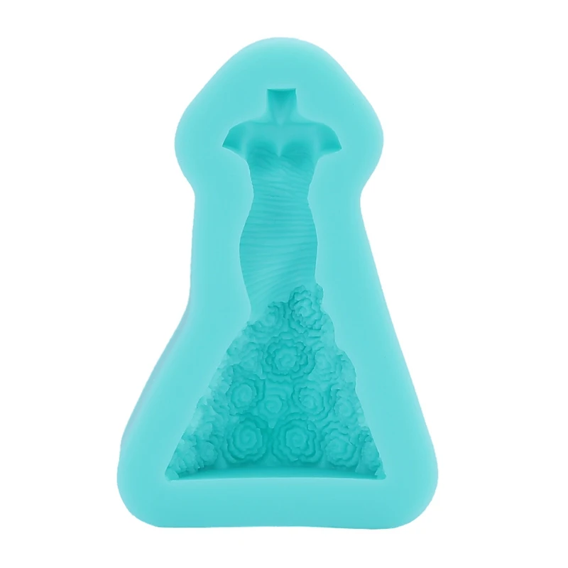 Wedding Dress Fondant Silicone Molds Bride Bridal Dress Tube Top Skirt