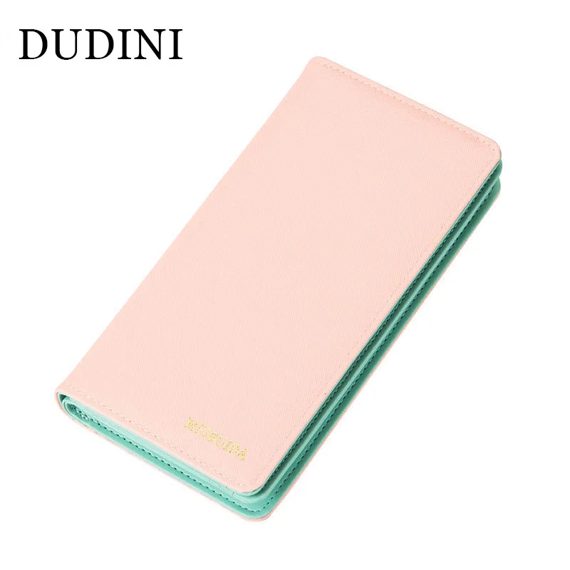 

DUDINI Korean Version Casual Style Wallet Multifunction 2 Fold Large Capacity Long Purse Fashion Solid Color Wallets