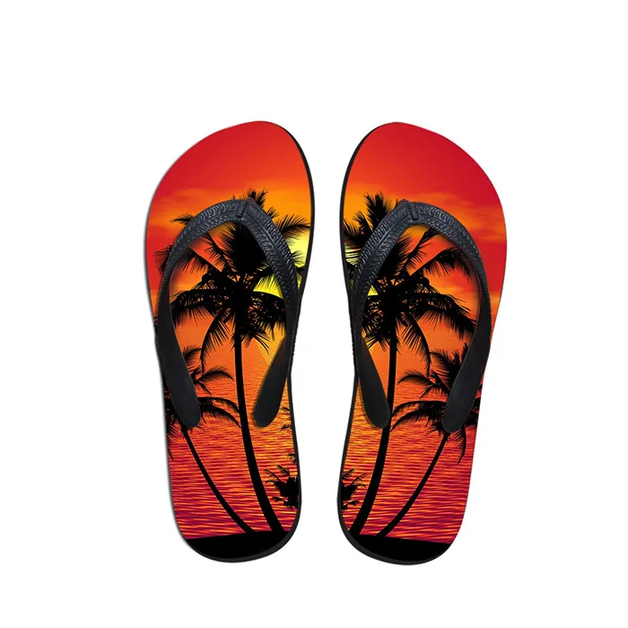 NOISYDESIGNS мужские вьетнамки 3D Пальма рисунок мужчины Повседневное летние Slip on
