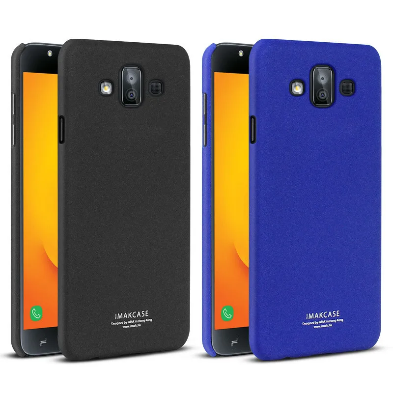 IMAK Для Samsung Galaxy J7 Duo ковбойский корпус матовый ПК Жесткий чехол с кольцом который
