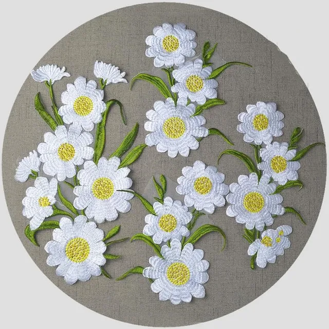 1pc large daisy flower patch venice embroidered dress motif sewing iron 1pc large daisy flower patch venice embroidered dress motif sewing iron