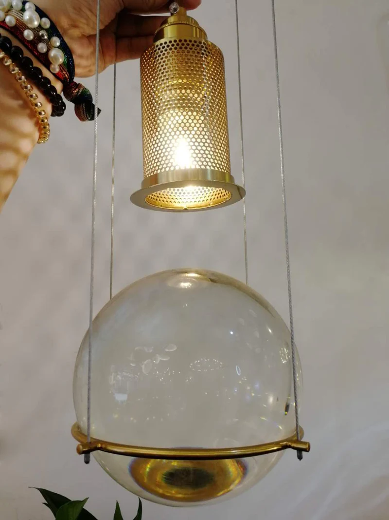 Nordic подвесные лампы для ресторана post современная люстра с хрустальными шарами свет творческой личности бар отеля E27 подвесные светильники