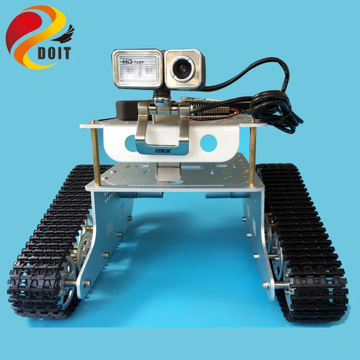 TD300 двухэтажный робот WiFi Танк шасси с видео камерой+ Nodemcu ESP8266 доска+ Openwrt маршрутизатор комплект с помощью приложения телефон RC игрушка