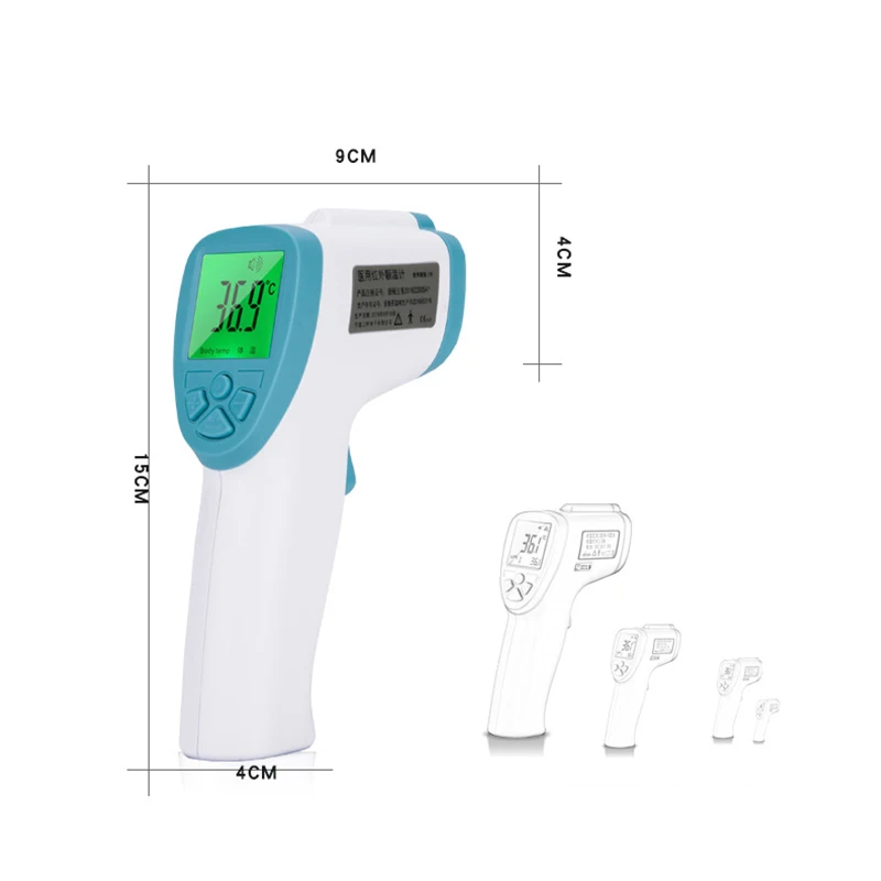 

Baby/Adult Digital Non-contact Infrared Forehead Body Thermometer Multi-Function Gun Temperature Measurement Device AAA battery