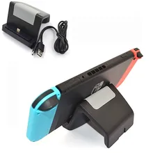 Зарядная док-станция с задней подставкой и держателем, зарядное устройство, источник питания для пульта, Консольные игры NS с зарядным кабелем type-C