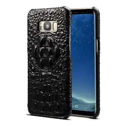 Genuinue кожа Back Cove для Samsung Galaxy S8 случае телефон S8 плюс Основа с дизайном картины крокодила
