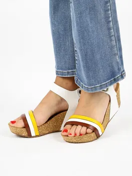 

MISS DESIRE'E wedge sandals suede effect-colorful