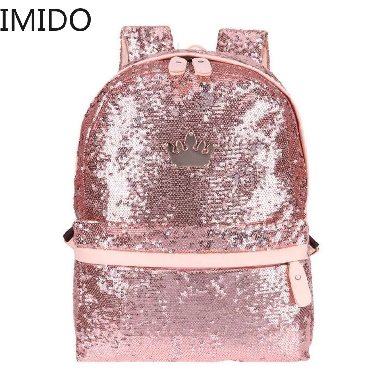 

Shining Sequins Backpack Women 2019 Sac a Main Travel Small Backbag Leisure Trend School Bags for Teenage Girls Bolsa Feminina