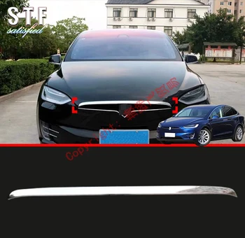 

ABS Chrome Front Grille Around Hood Trim For Tesla Model X 2018 2019