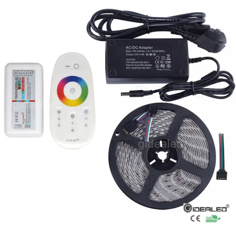 

DIY home RGBW Remote Controller 2.4G RF +5m waterproof RGBW5050 led strip 300LEDs +Power supply DC12V