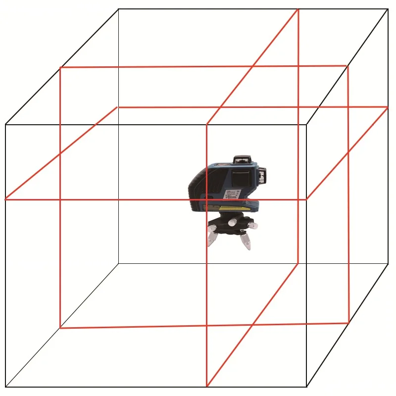 12 Line 3D Laser Level Self-Leveling 360 Cross Line Laser Horizontal & Vertical Red Beam Level Laser Tools Outdoor Available