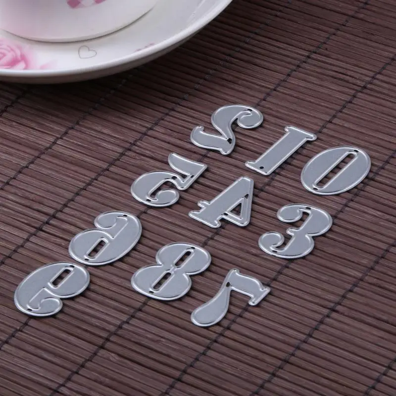 

1 Set 0-9 Numbers Metal Cutting Dies Stencils DIY Embossing Scrapbooking for Album Photo Decorative DIY Paper Card Stamping